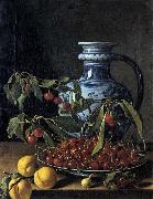 MELeNDEZ, Luis Still-Life with Fruit and a Jar Sweden oil painting reproduction